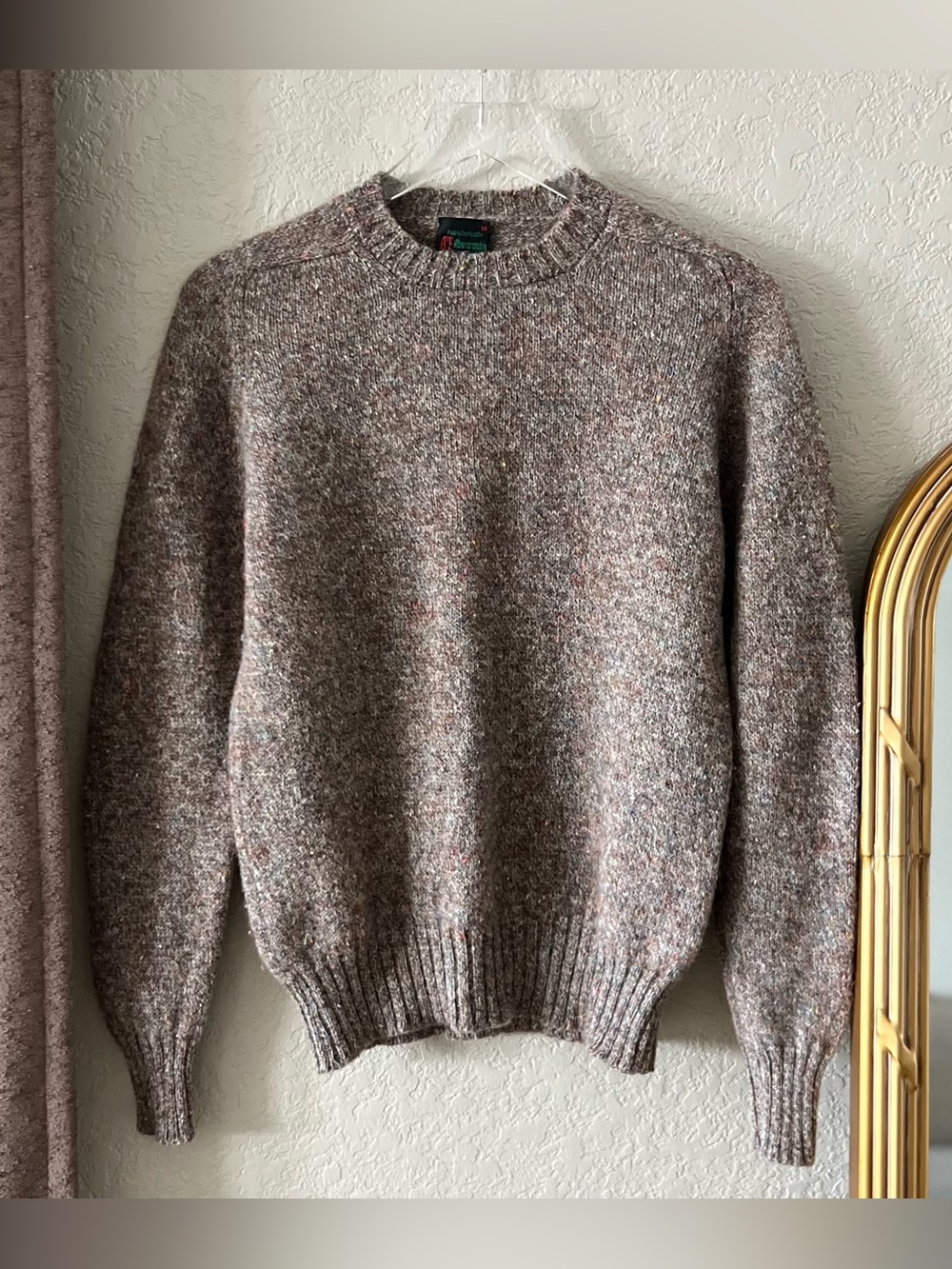 Vtg Abercrombie & Fitch Shetland Wool Sweater Made In Scotland Size Medium